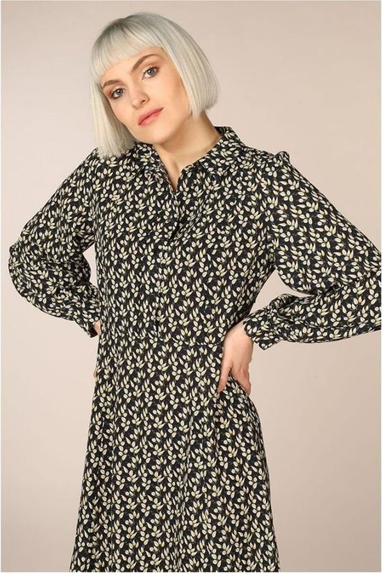 Numph Robe Nuiria Dark Blue/Ass. Flower