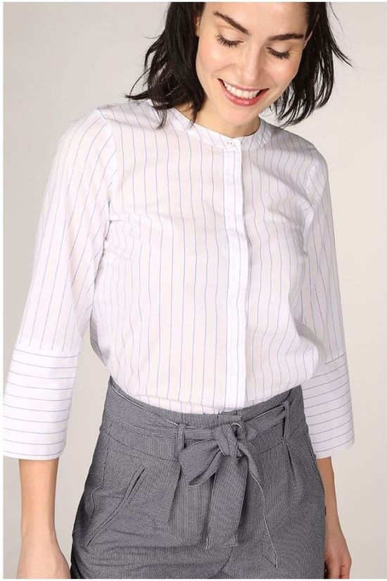 Numph Blouse Nuabbie white/light blue