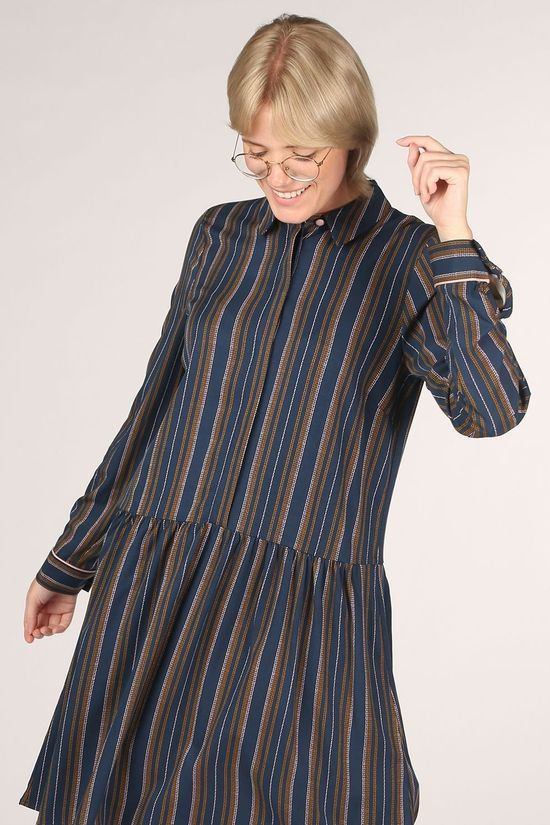 Numph Robe behati Navy Blue/Camel Brown