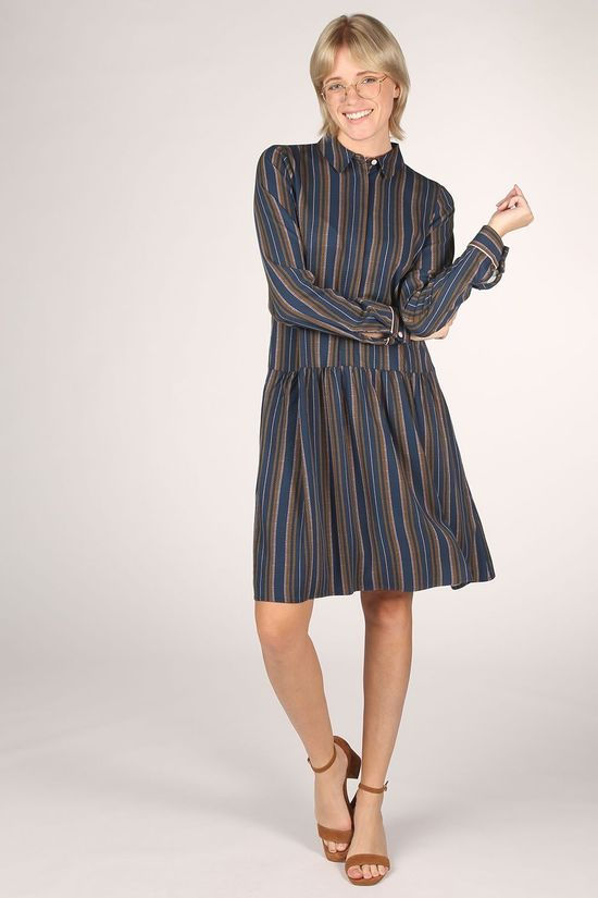 Numph Robe behati Navy Blue/Camel Brown