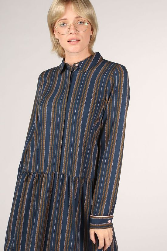 Numph Robe behati Navy Blue/Camel Brown