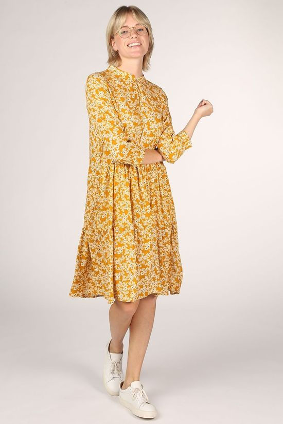 Numph Robe bijou Dark Yellow/Ass. Flower