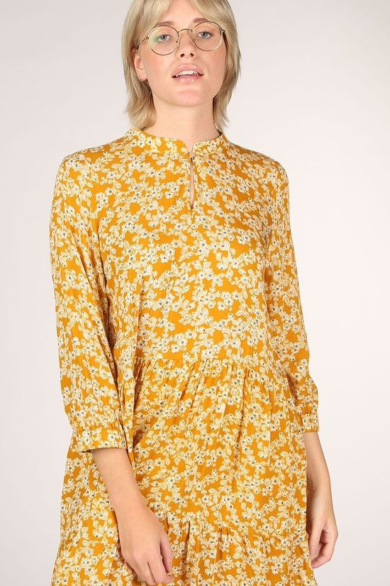 Numph Robe bijou Dark Yellow/Ass. Flower
