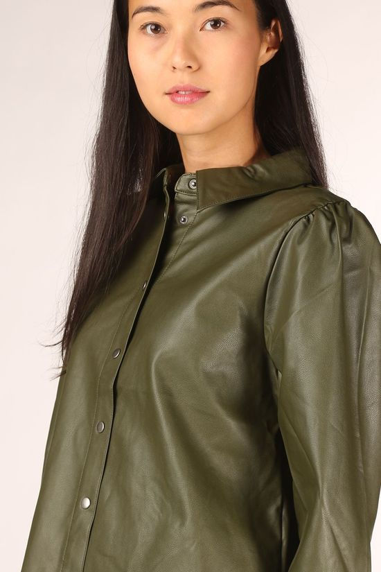 Numph Hemd belen dark khaki
