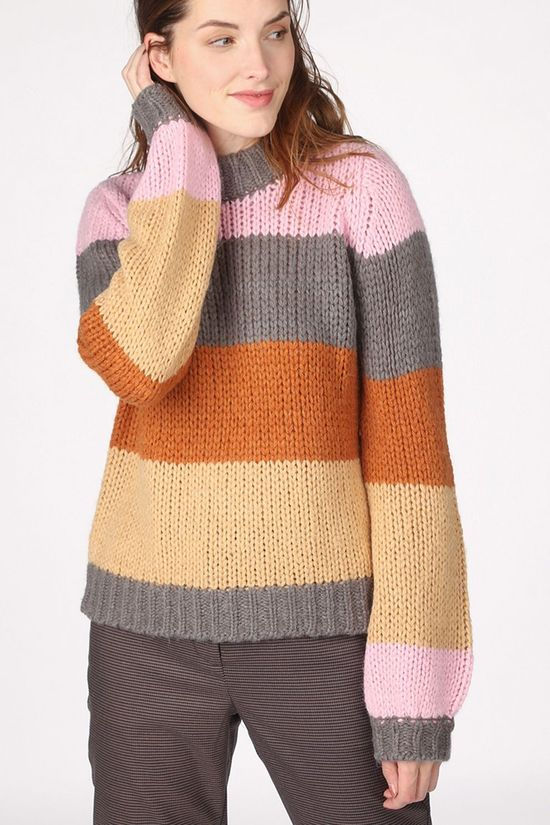 Numph Pull bejouhi Camel Brown/Light Pink
