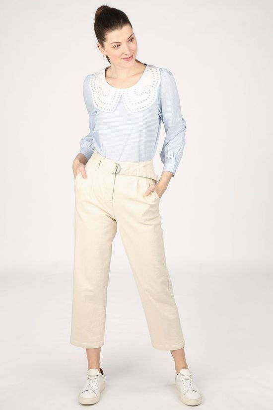 Numph Blouse Nucelie light blue/off white