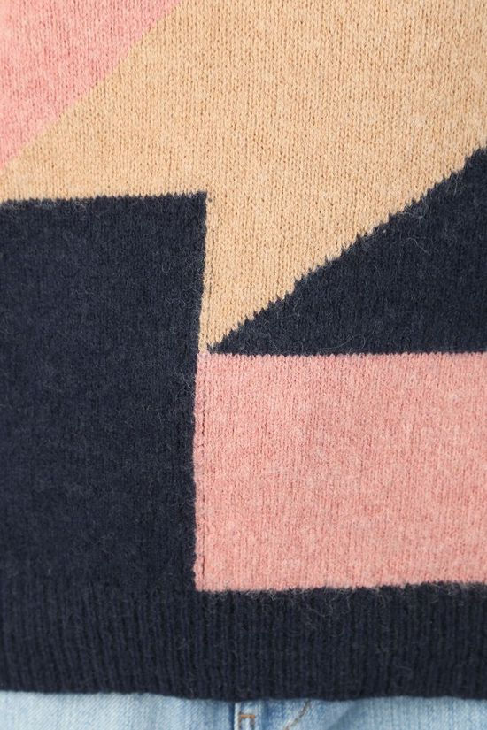 Numph Pull Nurib Look Navy Blue/Sand Brown
