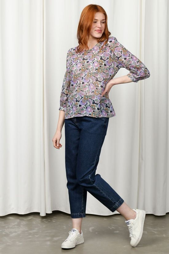 Numph Blouse Nucinnamon light purple/mid green