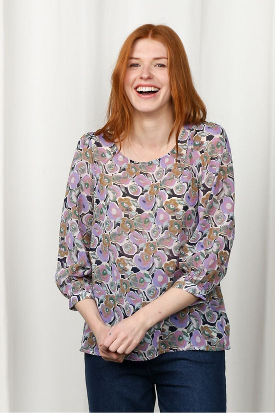 Numph Blouse Nucinnamon light purple/mid green
