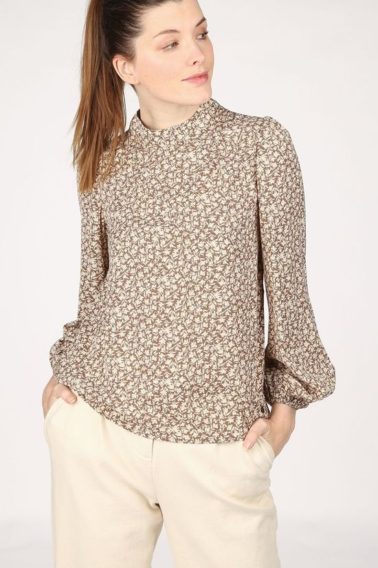 Numph Blouse Nunuffy Brown/Ecru