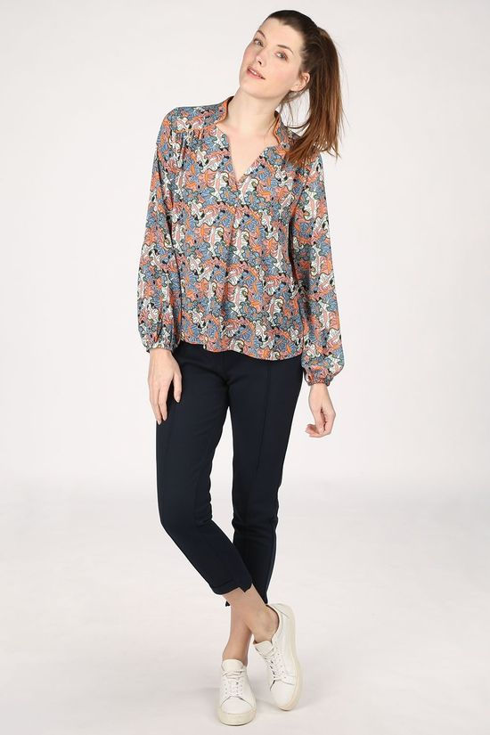 Numph Blouse Nubegonia blue/light pink