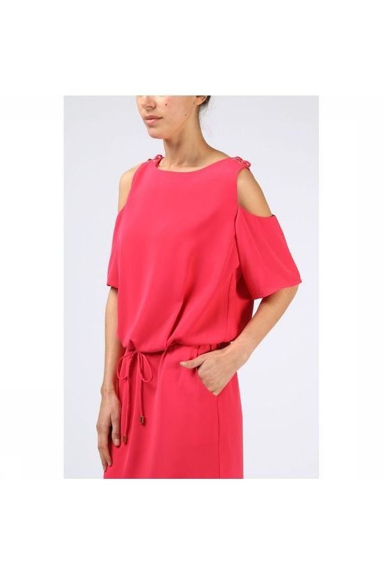 B.Young Robe Filippo Cold Shoulder Fuchsia
