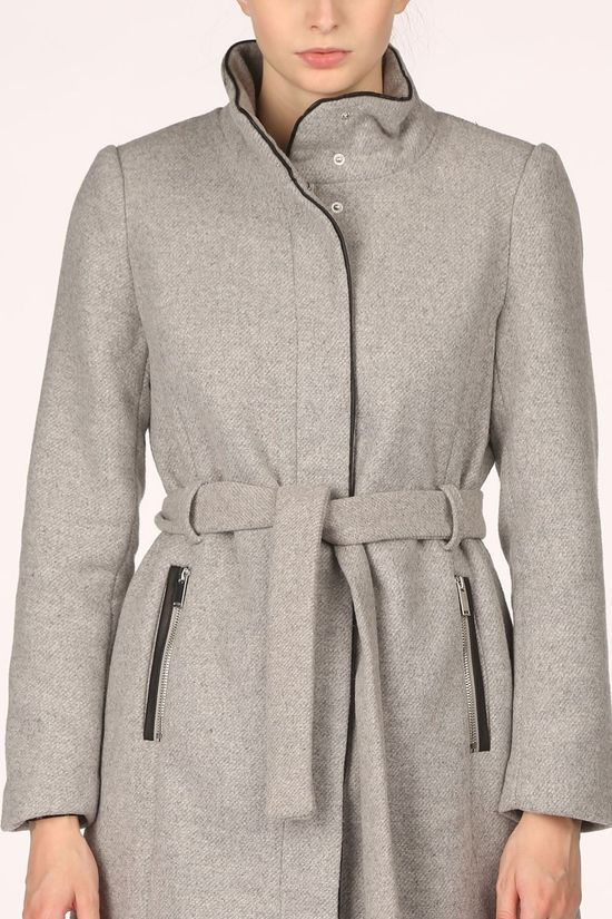 Only Manteau michigan Wool Light Grey Marle