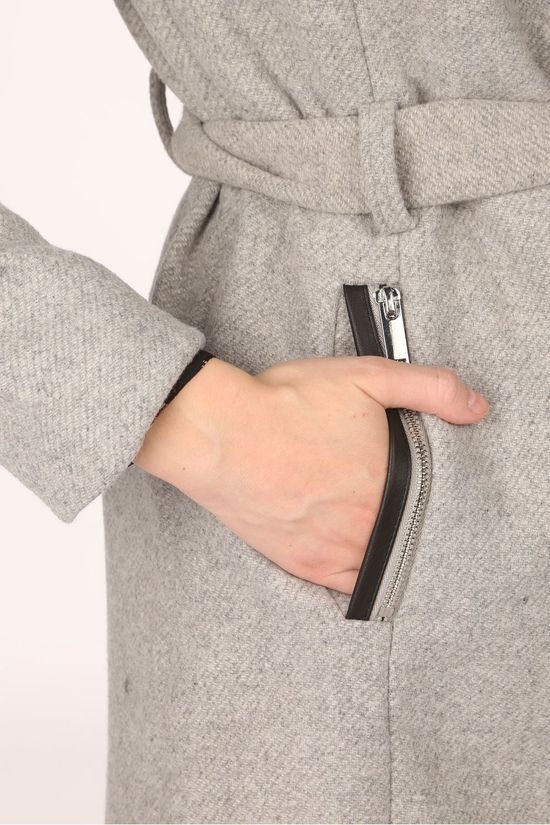 Only Manteau michigan Wool Light Grey Marle