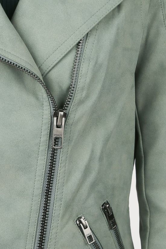 Only Imitatieleren jas ava pu biker light green