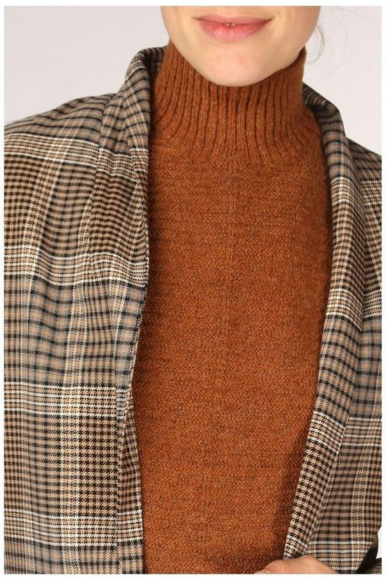 Only Blazer lena L/S Long Check Cc Tlr Camel Brown/Assorted / Mixed