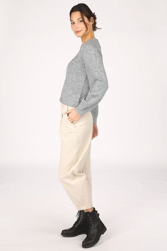 Object Pull Eve Nonsia Ls Knit Light Grey Marle