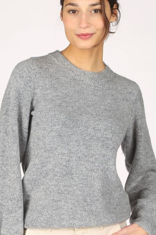 Object Pull Eve Nonsia Ls Knit Light Grey Marle