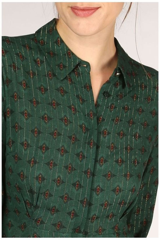 Vila Jurk bjork Syringa 7/8 Sleevec8 Dark Green/Assorted / Mixed