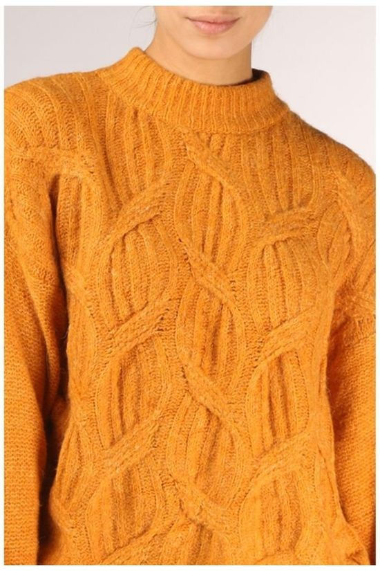 Vila Pull seven Knit O-Neck L/S dark yellow