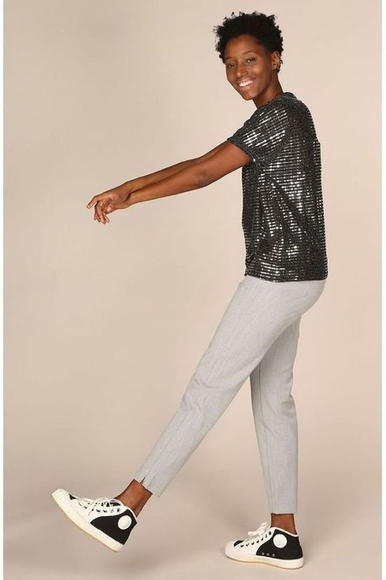 Object T-Shirt Sola Ss Black/Silver