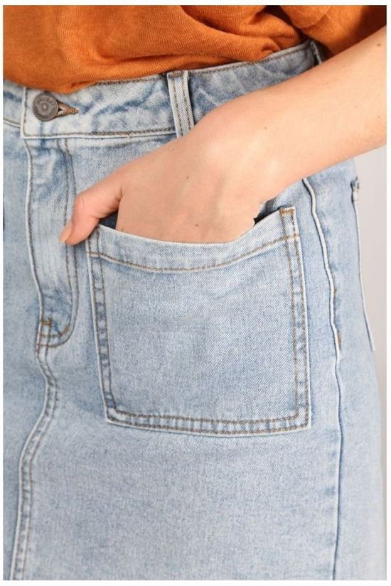 Object Jupe Gracie Bleu Denim Light Blue (Jeans)