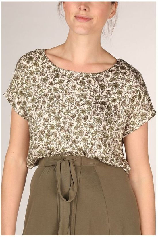 Object Blouse Kalila Ss Urban Off White/Ass. Flower