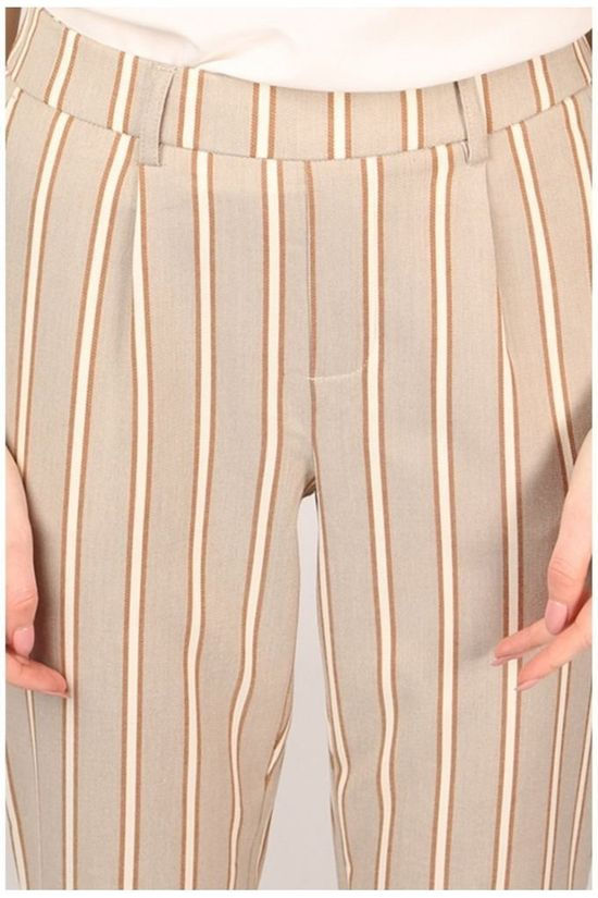 Object Broek Amanda Hw Light Grey/Camel Brown