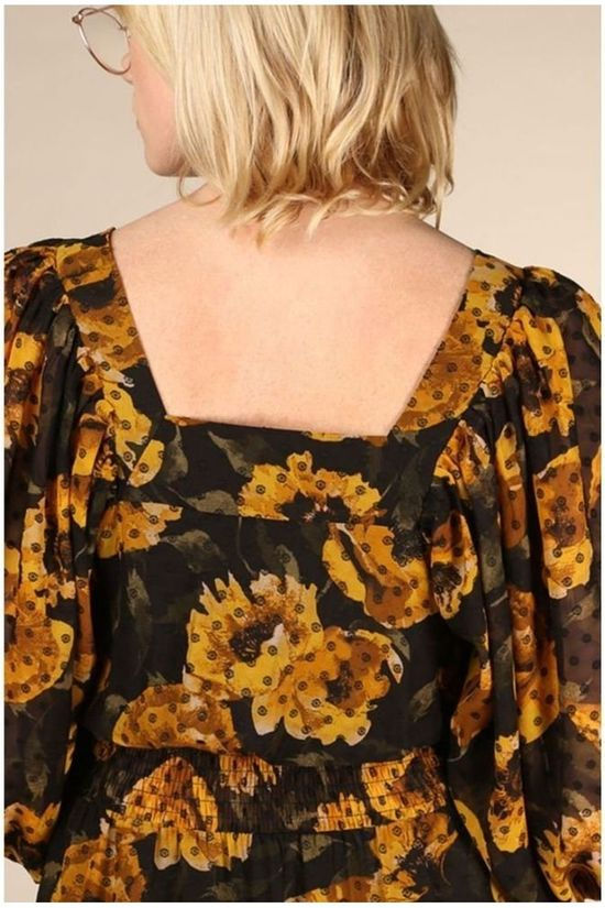 Object Robe Elodia Dark Yellow/Ass. Flower