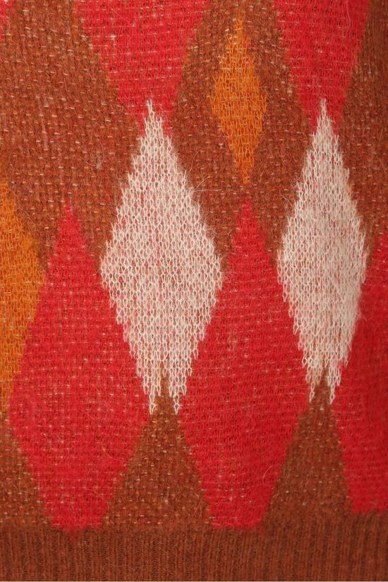 Vila Pull poco Graphic L/S brown/red