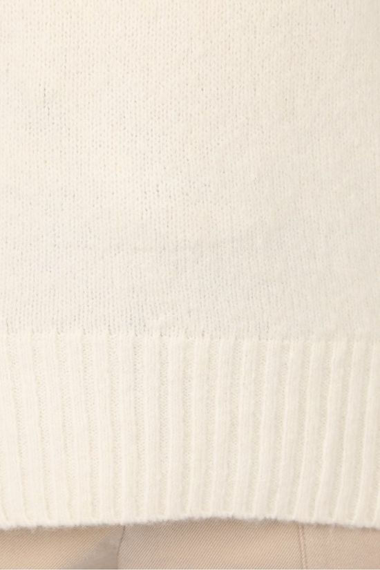 Vila Pull flinka Rollneck 7/8 Sleeve/Su off white
