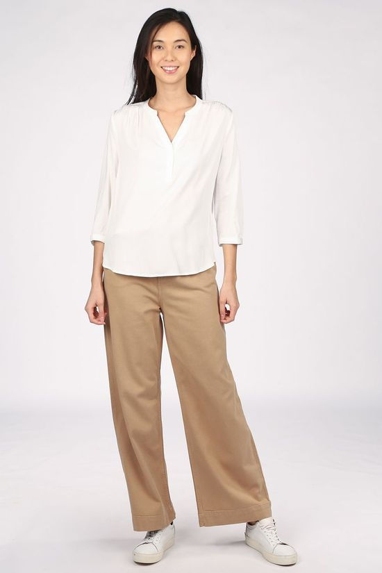 Object Blouse Baya 3/4 Vneck off white
