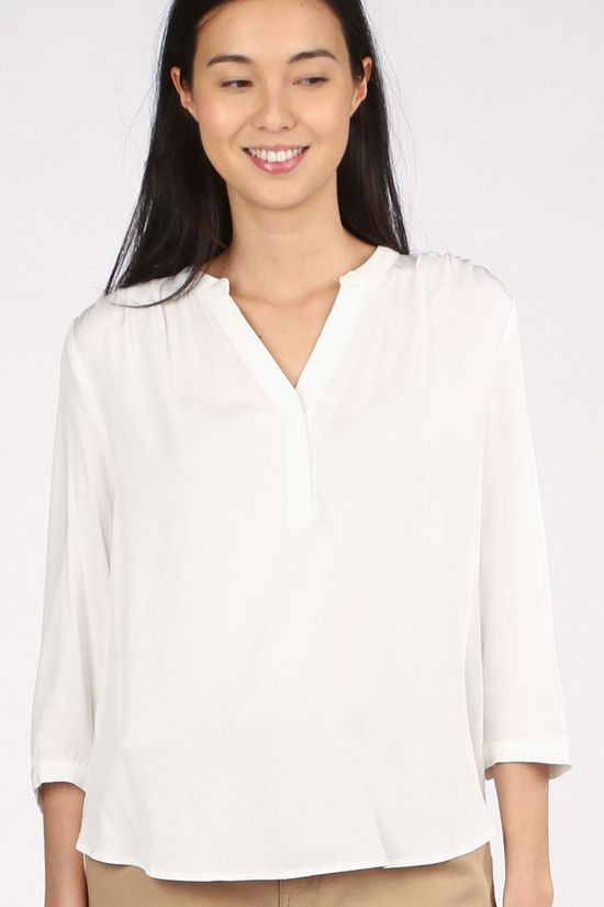 Object Blouse Baya 3/4 Vneck off white
