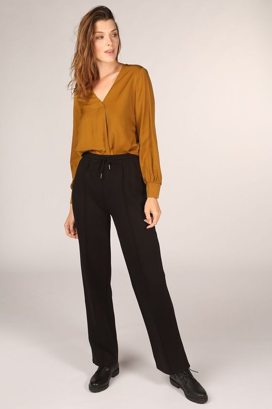 Object Blouse Eileen Ls V Neck Noos Camel Brown