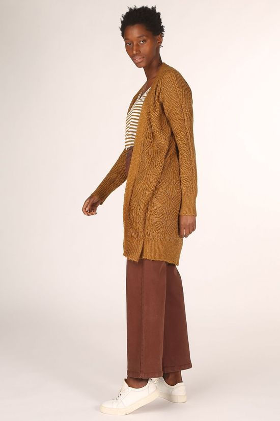 Object Cardigan Nova Stella Ls Knit  Noos Camel Brown