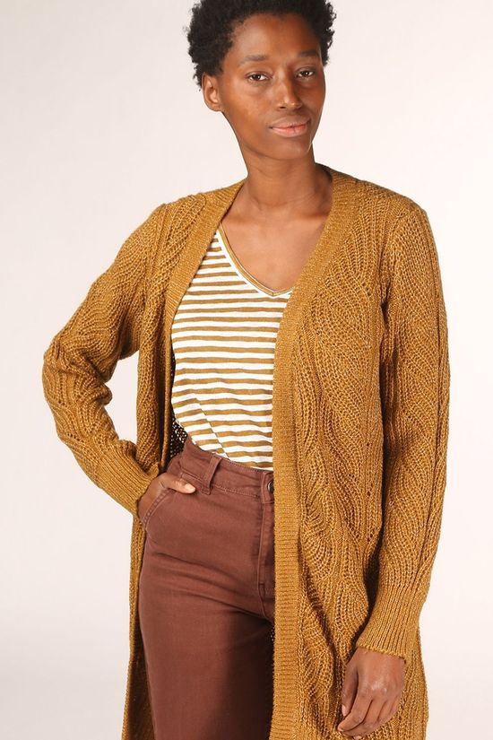 Object Cardigan Nova Stella Ls Knit  Noos Camel Brown