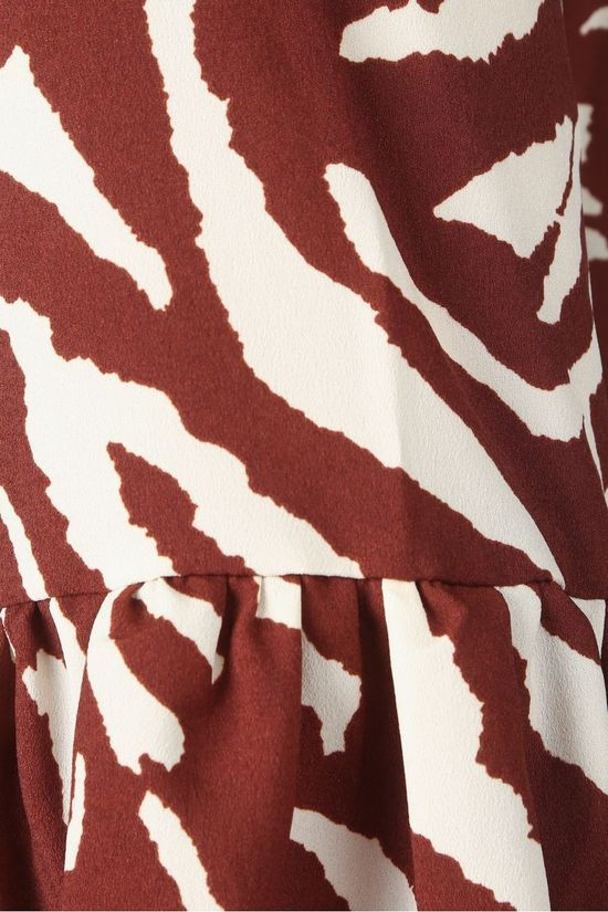 Vila Blouse Visulla dark brown/off white