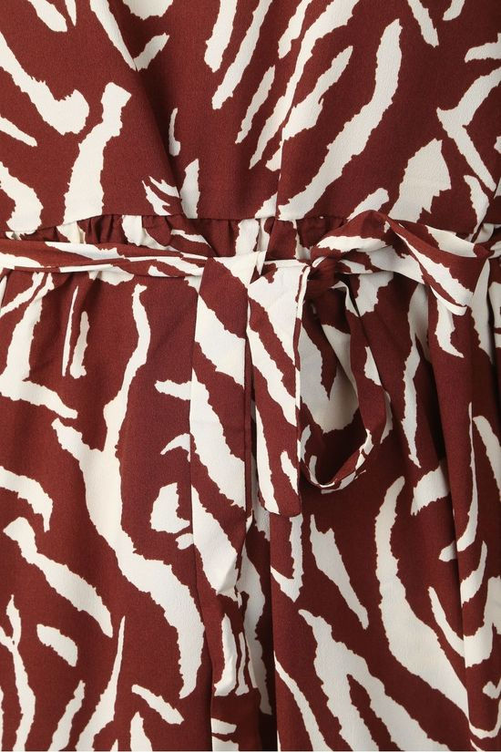 Vila Robe Visulla dark brown/off white