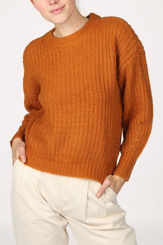 Vila Pull Visuba O-Neck Camel Brown
