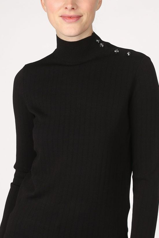 Vila Pull charlotta Knit L/S Black