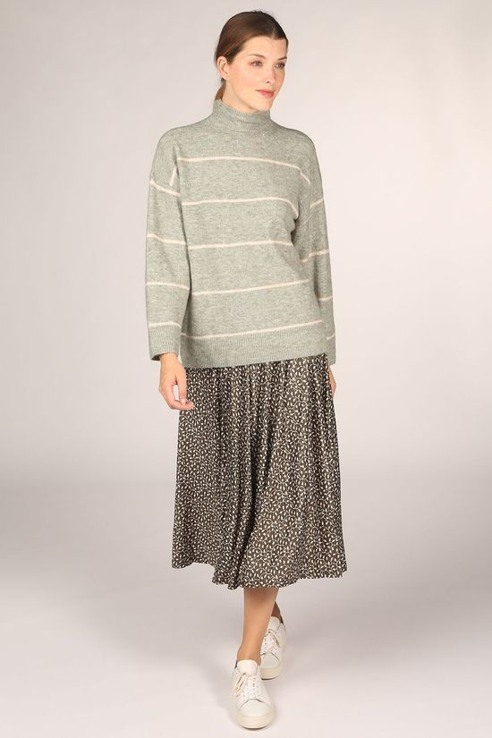 Object Pull Geromia Ls Pullover mid green/off white