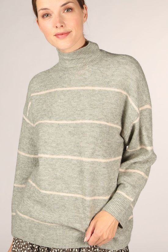 Object Pull Geromia Ls Pullover mid green/off white