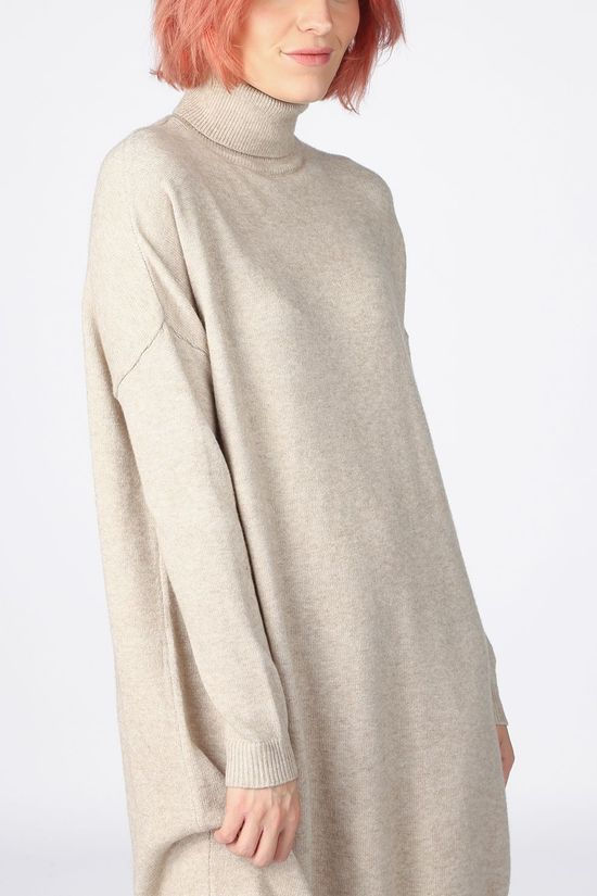 Vila Robe Viril Rollneck Knit Ecru