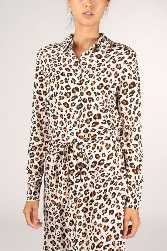 Vila Robe mask L/S Ankle/L Ecru/Ass. Camouflage