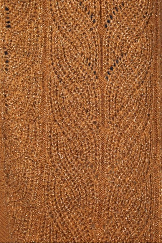 Object Pull nova Stella Glitter L/S Knit Sand Brown