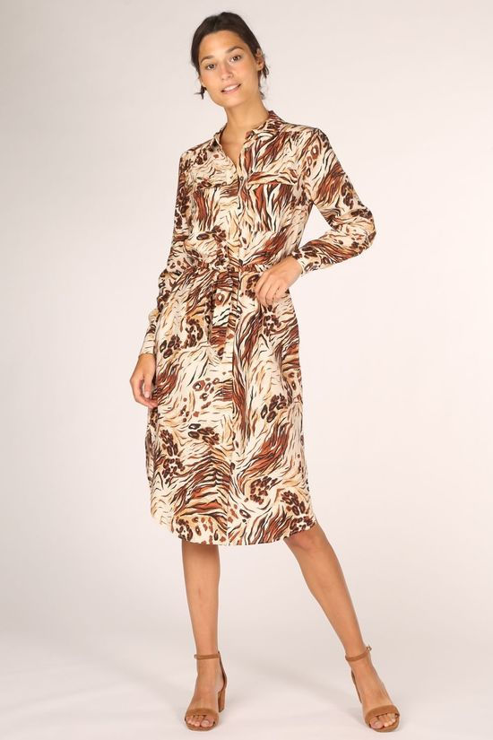 Object Robe emerson L/S Sand Brown/Dark Brown