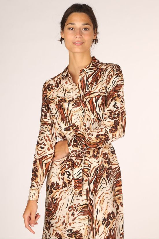 Object Robe emerson L/S Sand Brown/Dark Brown