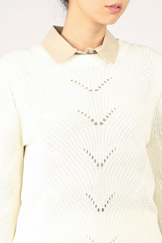 Vila Pull Vienia O-Neck off white