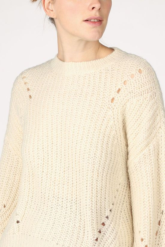Vila Pull remine Knit L/S Ecru