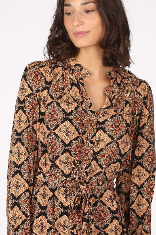 Object Robe lisa L/S Black/Orange